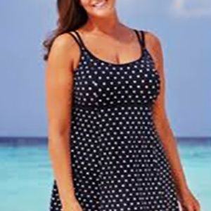 Black & White Polka Swim Dress